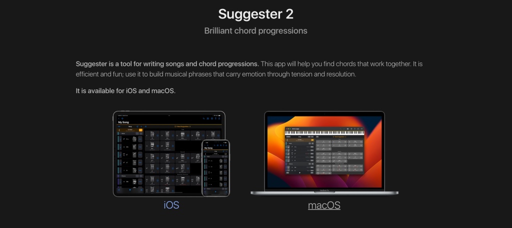 Suggester iOS app – a songwriter’s assistant